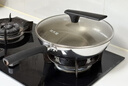 炊大皇炒锅304不锈钢有钛炒菜锅煎锅平底不粘炒锅32cm 可立可视盖不挑灶 实拍图