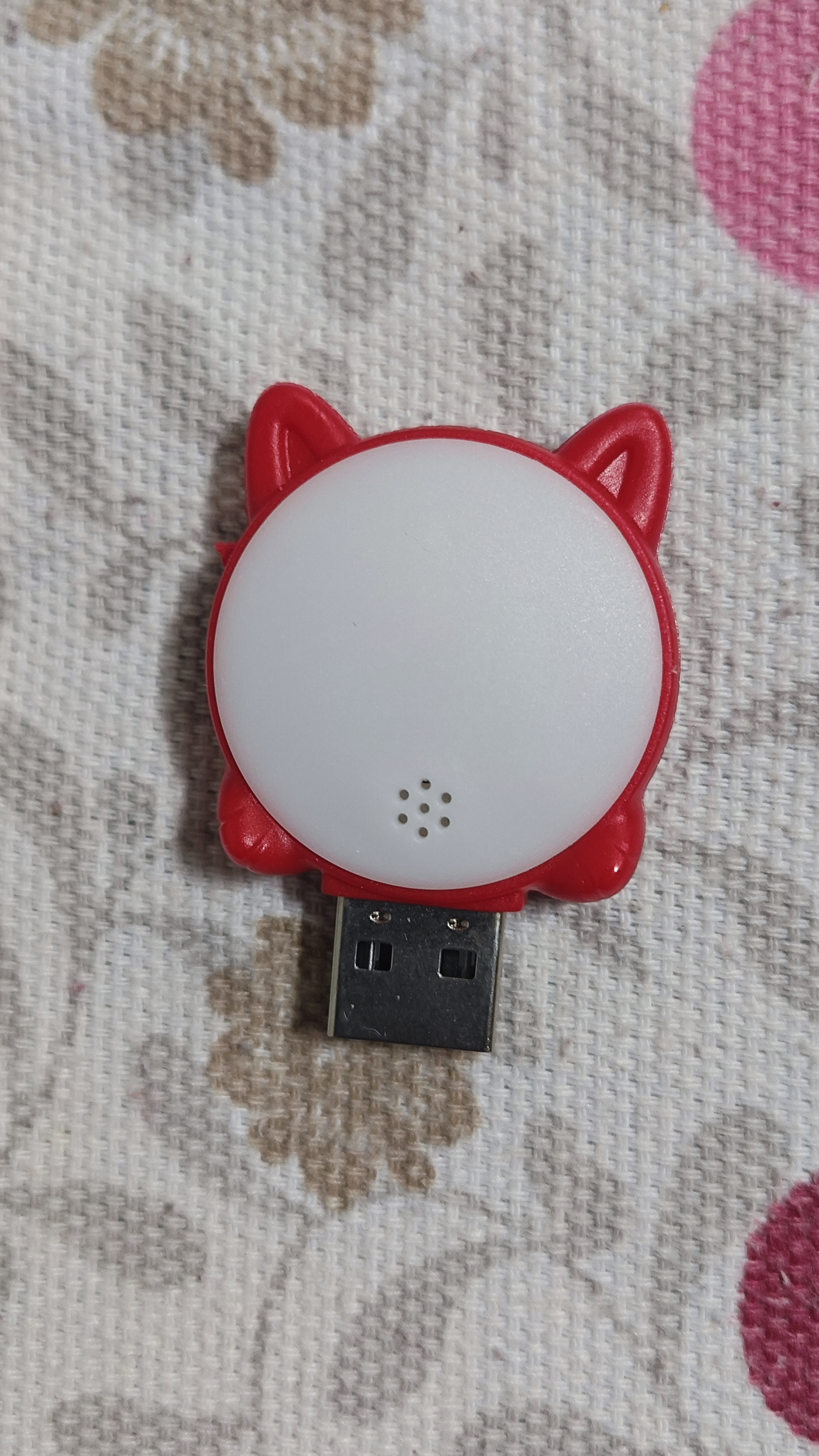 萌猫语音控制小夜灯 人工智能声控 usb起夜灯表情向日葵小夜灯 七彩LED灯创意迷你语音控制小夜灯 红色USB语音小夜灯【1个装】 实拍图