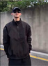 主意范（ZHUYIFAN）夹克外套男三防飞行春秋装整套棒球外套短款工装冲锋衣潮 黑色夹克 L 110-130斤 实拍图