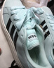 adidas「T头鞋」BARREDA板鞋德训鞋男女阿迪达斯轻运动 薄荷绿/汉玉白/树脂黄   43 实拍图