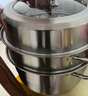 九阳（Joyoung）蒸锅304不锈钢蒸菜锅家用2层燃气灶炖蒸煮一体锅原木32cm 实拍图