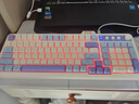 狼蛛（AULA）S99无线蓝牙有线三模键盘机械手感 游戏电竞专用 99键 RGB背光拼色静音键盘鼠标套装mac电脑键盘 S99烟雨蓝【三模/RGB】+RGB无线鼠标 实拍图