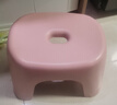 换鞋凳小凳子座椅小板凳可叠放加厚塑料凳高级感儿童学生寝室矮凳 樱花粉1个 实拍图