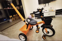 BABYJOEY儿童三轮车脚踏车1-3-5岁 简易自行车多功能手推车小蜜蜂 橙色 实拍图
