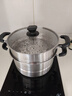 美厨（MAXCOOK）不锈钢蒸锅  26CM二层复底 燃气炉电磁炉通用 实拍图