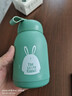 【京东物流送货上门】萌萌兔卡通水杯女牛奶玻璃杯创意便携杯子 蓝色萌萌兔 330ml 1只 实拍图