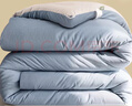 南极人双人纤维秋冬季被子被芯 加厚冬被10斤 200*230cm 蓝灰 实拍图