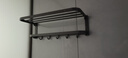 馨沛太空铝折叠毛巾架免打孔卫生间置物架浴室洗澡间厕所卫浴挂毛巾杆 实拍图