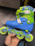 美洲狮（COUGAR）溜冰鞋儿童套装 可调轮滑鞋MZS885蓝色M码【中小学轮滑课必备】 实拍图