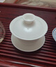 金镶玉 功夫茶具茶壶 盖碗羊脂玉白瓷大号家用泡茶碗 甜白盖碗 实拍图