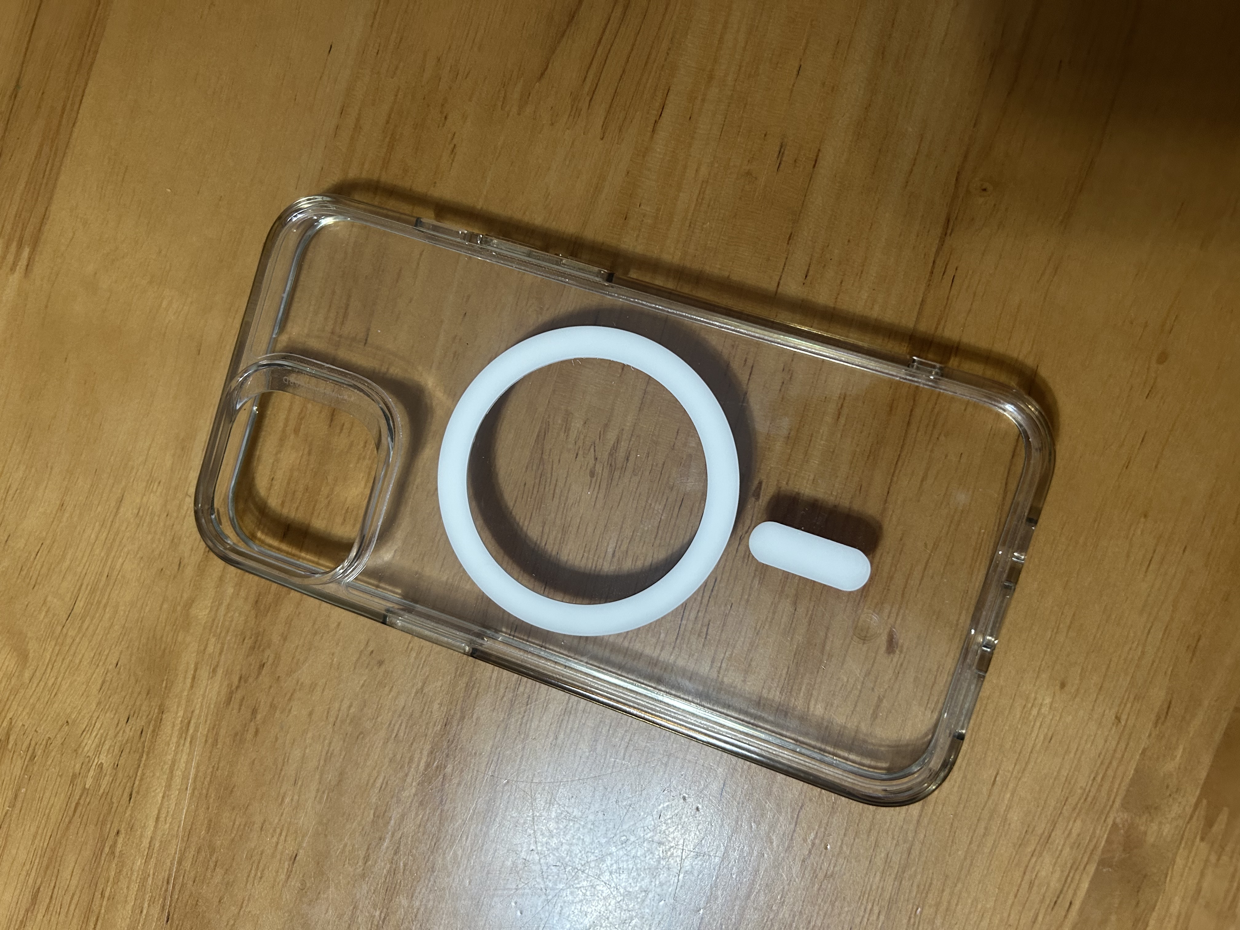 亿色适用苹果14手机壳iPhone14无线充电壳Magsafe磁吸充电保护套气囊防摔超薄简约透明男女网红款 实拍图