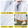 牧萌（moremerry）儿童雨衣男童女童学生上学带书包位卡通雨披 磨砂白加厚款3XL 实拍图