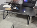 甄严选电脑桌台式电竞桌椅套装组合桌子办公家用桌学习桌书房书桌写字桌 【黑架+黑碳纤纹面】单桌140*70 实拍图
