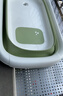 日康（rikang）婴儿洗澡盆 折叠盆宝宝无线感温洗浴盆带置物架RK-X1045-1 军绿色 实拍图