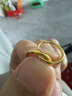 周六福简约足金999黄金耳圈耳环女生日礼物计价AA090923 一对 约1.24g 实拍图