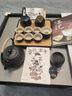 京东京造 茶具整套 功夫茶具陶瓷套装茶壶茶杯茶盘【黑陶提梁壶】 12件套  实拍图