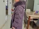 鸭鸭（YAYA） 狐狸毛领冬季羽绒服女士中老年妈妈冬装新款加厚连帽厚外套送礼 紫色的 XL 建议100-115斤 实拍图