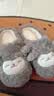 名创优品（MINISO）羊咩咩棉拖鞋女冬季包跟家居室内厚底月子毛毛拖鞋深灰42-43 实拍图