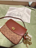 蔻驰（COACH）经典标志CASSIE19号单肩斜挎包翻盖春季女包 棕黄色锈色（新版） 实拍图