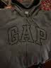 盖璞（GAP）男女装春款LOGO仿羊羔绒宽松连帽衫卫衣美版789781 灰色 M 美码  L亚洲码180/96A 实拍图