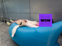 爱拉屋优充气沙发音乐节户外沙发露营懒人充气沙发便携气垫床自动空气床 大号蓝色【含收纳袋】 实拍图