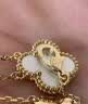 梵克雅宝（Van Cleef & Arpels）项链女款 四叶草项链Alhambra系列女士项链 送礼物【双11抢先购】 中号 白贝母 VCARA45900 15MM 保卡信息-随机年份 实拍图