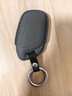 迪加伦 汽车钥匙扣 男士 真皮 创意 高档车载钥匙环圈套包女士车用创意腰挂情侣钥匙链挂饰汽车用品 铂金灰 实拍图
