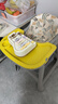 XUM肯德基婴儿餐椅同款宝宝多功能座椅儿童高度可调成长吃饭餐桌椅 黄色+双餐盘+刹车轮+坐垫+置物兜 实拍图
