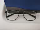 依视路（ESSILOR） 钻晶系列高清耐磨防蓝光近视超薄镜片专业配度数眼镜架男女镜框 钛+金属-全框-4021BK-黑色 镜框+依视路膜岩高清1.56现片 实拍图