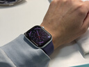 Apple/苹果 【女神节】Watch S11 智能手表GPS款46毫米银色铝金属表壳雾紫色运动型表带S/M 实拍图
