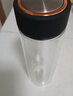富光 男女士双层玻璃杯 水杯 支持团购定制 304杯子泡茶杯400ML黑 实拍图