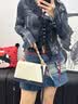 GUSKI包包女包品牌链条包撞色单肩手提丝巾斜挎包生日纪念日礼物女 米白色【限定礼盒-现货速发】次日达 送女友送老婆送妈妈 实拍图