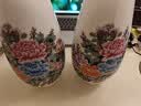梓琦景德镇陶瓷插花工艺品家居装饰中式客厅装饰书房电视柜水培插花瓶 花开富贵插花瓶+底座 实拍图