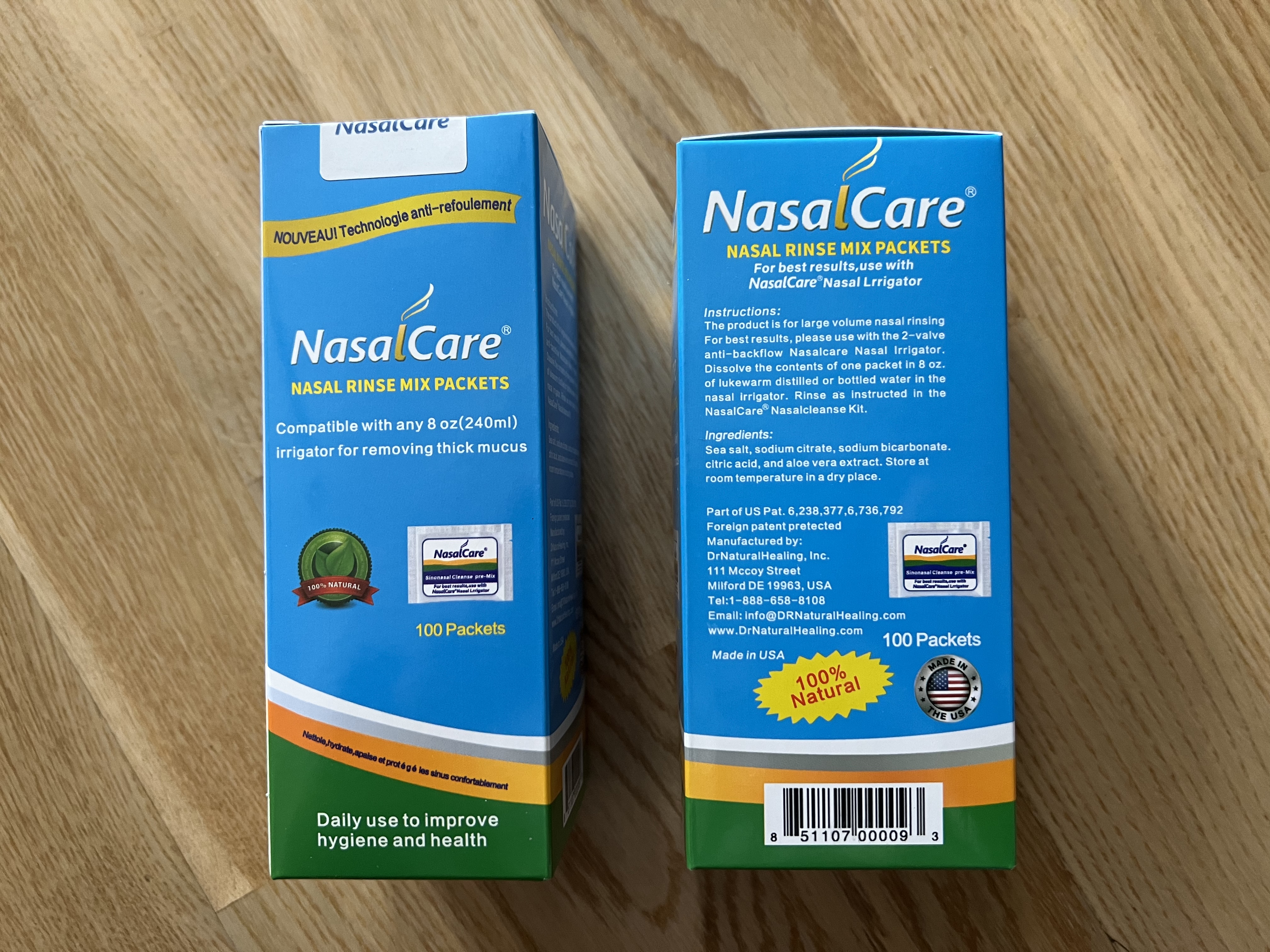 NasalCare 成人洗鼻盐100袋 /盒  海盐洗鼻器鼻腔清洗 生理盐水温和不刺激 实拍图