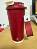 京东京造 保温杯 双饮口咖啡杯【陶瓷内胆-316不锈钢】 红色500ml 实拍图