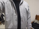 优衣库男装防风摇粒绒拉链连帽开衫/长袖外套481182 02 浅灰色 XL /180/108B 实拍图