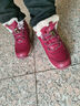 足力健老人鞋雪地靴加厚棉鞋羊毛鞋2296303D 女/雅致红 39 实拍图
