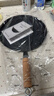 铸铁平底锅鏊子家用无涂层不粘锅杂粮煎饼锅手抓饼锅平底烙饼煎锅 木柄款 26cm 实拍图