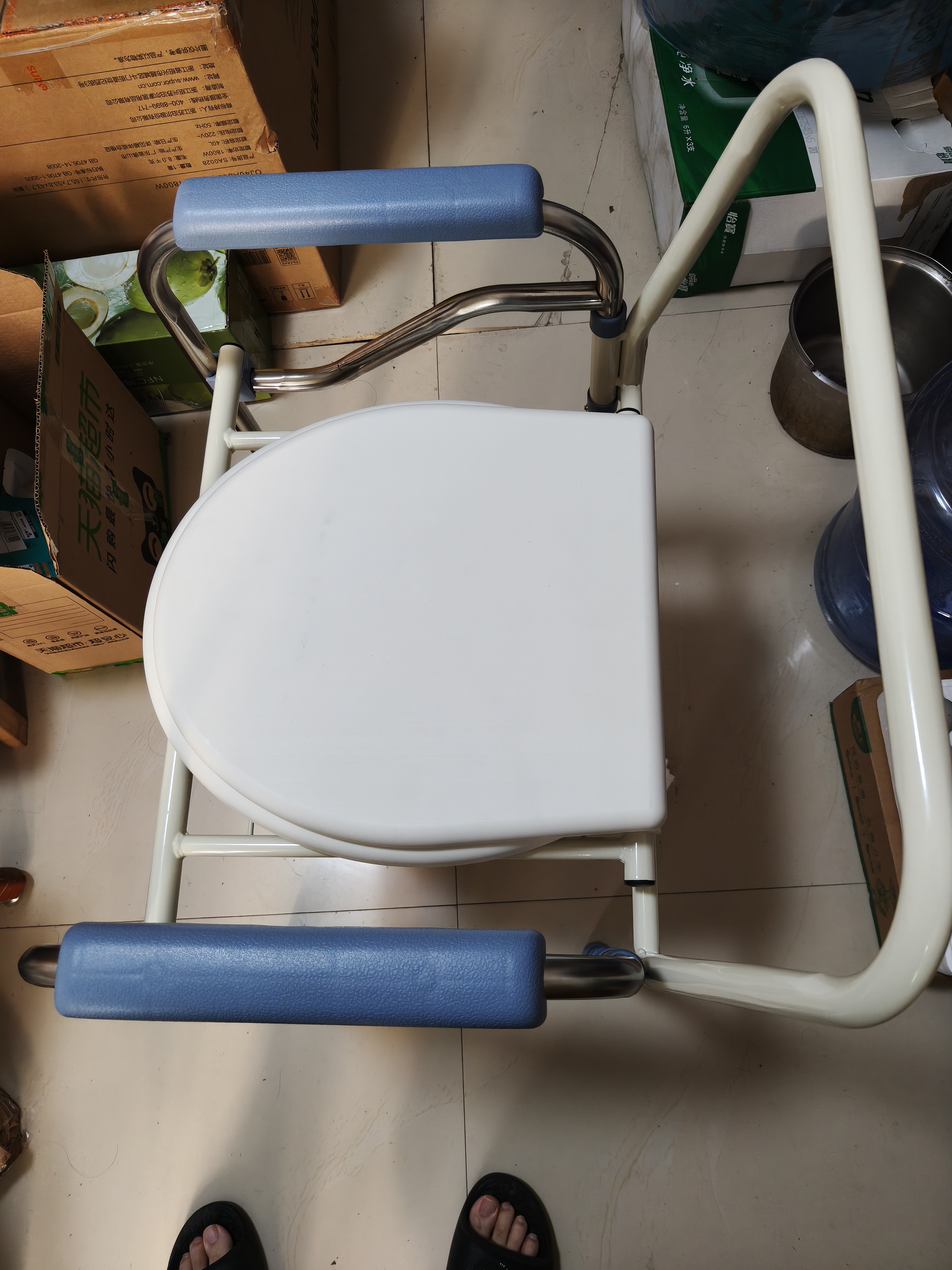 侑家良品可升降坐便椅老人孕妇洗澡椅移动马桶可折叠坐便器加粗 实拍图