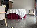 领格酒店桌布饭店餐厅台布家用宴会婚庆宴会圆形加厚布艺欧式圆桌桌布 双钩花酒红色 圆形3.0米 实拍图