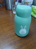 【京东物流送货上门】萌萌兔卡通水杯女牛奶玻璃杯创意便携杯子 绿色萌萌兔 330ml 1只 实拍图