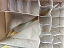 EACHY内衣内裤收纳盒可调节抽屉收纳分隔袜子整理盒贴身衣物盒-杏仁粉M 实拍图