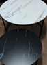 顺冠茶几客厅茶台仿岩板创意北欧茶桌现代小户型简约圆形小桌子极简型 【送货上门】黑架-70白纹+50黑纹 实拍图