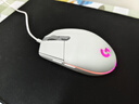 罗技（G）G102 有线游戏鼠标 白色 RGB灯效 吃鸡鼠标 绝地求生 轻量化设计 G102第二代 实拍图