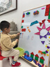 活石可擦写儿童画板1-3岁3-6磁吸白板支架式宝宝双面磁性画板涂鸦立式 双面XXL号120*90cm+固定底座+磁贴教具+绘画礼包 2大画板架4家用5教学7贴墙8幼儿绘画92 实拍图