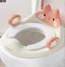 世纪宝贝（babyhood）儿童马桶圈男女宝宝坐便器马桶辅助便圈PVC软坐垫 小兔子 甜橙粉 实拍图