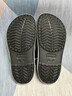 CROCS卡骆驰贝雅卡骆班洞洞鞋轻便耐磨拖鞋一脚蹬休闲鞋|205089 黑色/白色-066 43 (270mm) 实拍图
