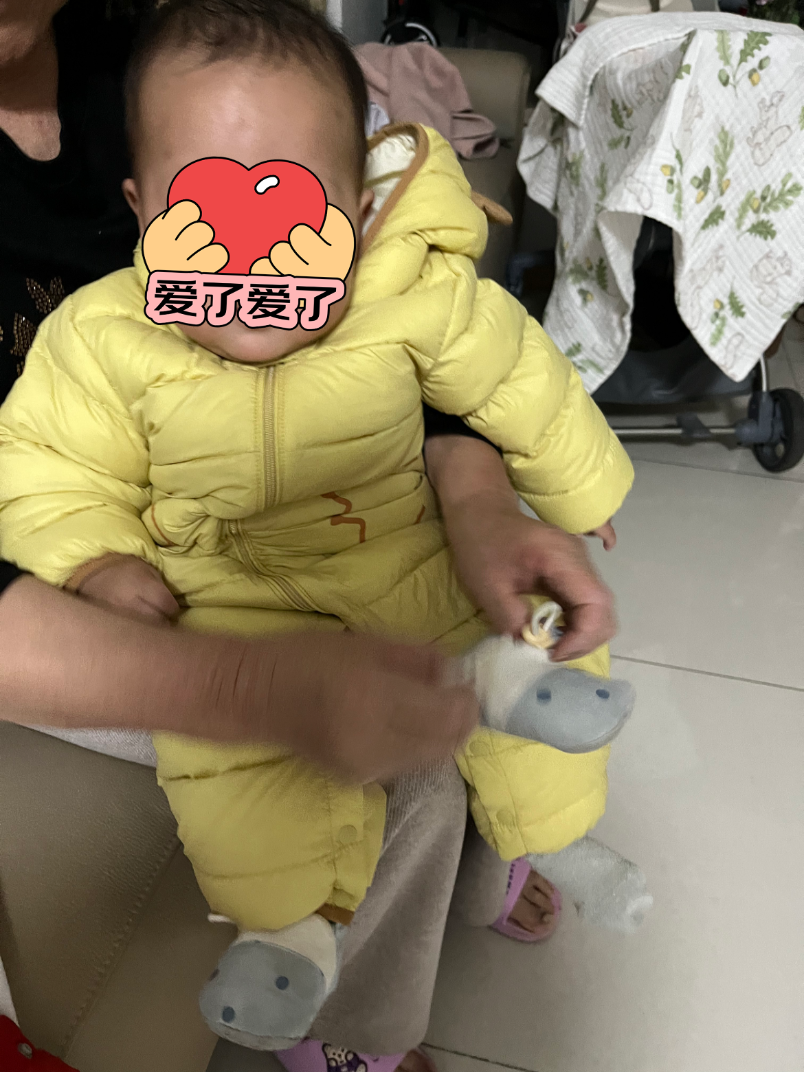 迷你巴拉巴拉三防连体羽绒服男女童婴儿宝宝羽绒服连体衣萌趣外套新品 实拍图