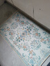 欧纶斯（Oulens）新年地垫脚垫卧室入户门垫浴室卫生间厕所厨房客厅地毯可水洗裁剪 莫妮卡-绿 80cm*50cm 【耐磨耐脏丨平绒款】 实拍图
