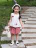 班喜迪女童夏装套装2026新款洋气儿童女孩衣服宝宝背心短裤套装夏季童装 米色 110 实拍图